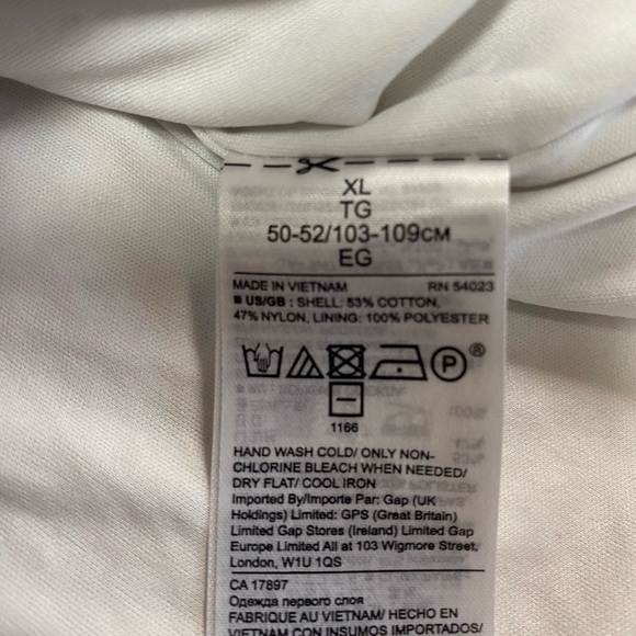 Banana Republic Cream Eyelet 3/4 Length Sleeve Lined Blouse Women’s XL - Picture 4 of 5